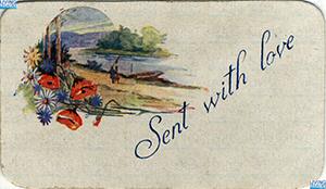 ID144 - Artefacts relating to - A variety of handmade and colour WW1 Postcards